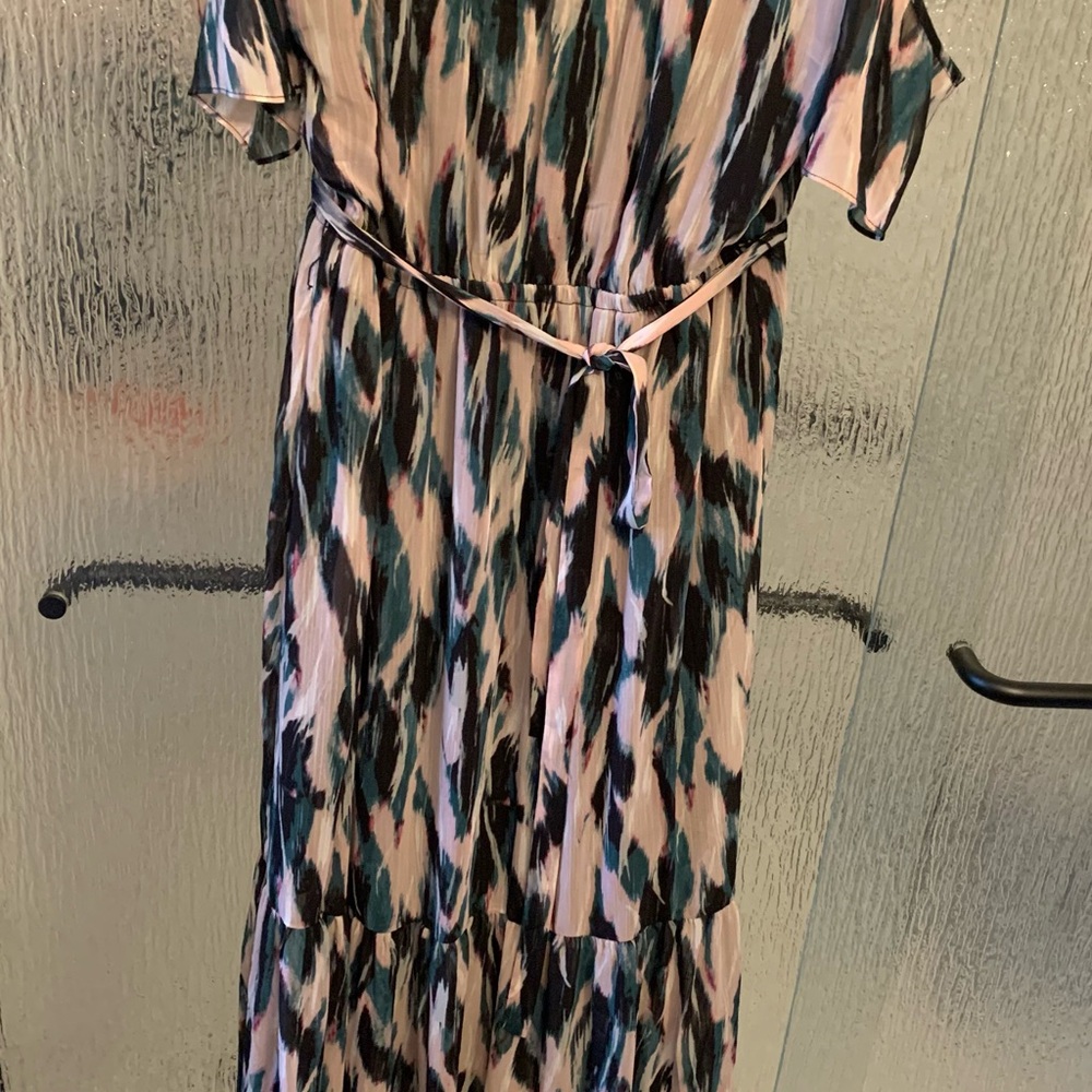 Elegant Multicolor Patterned Dress